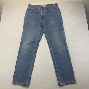 LL Bean Classic Fit Jeans Mens 34x32 Blue Straight Leg Cotton Denim